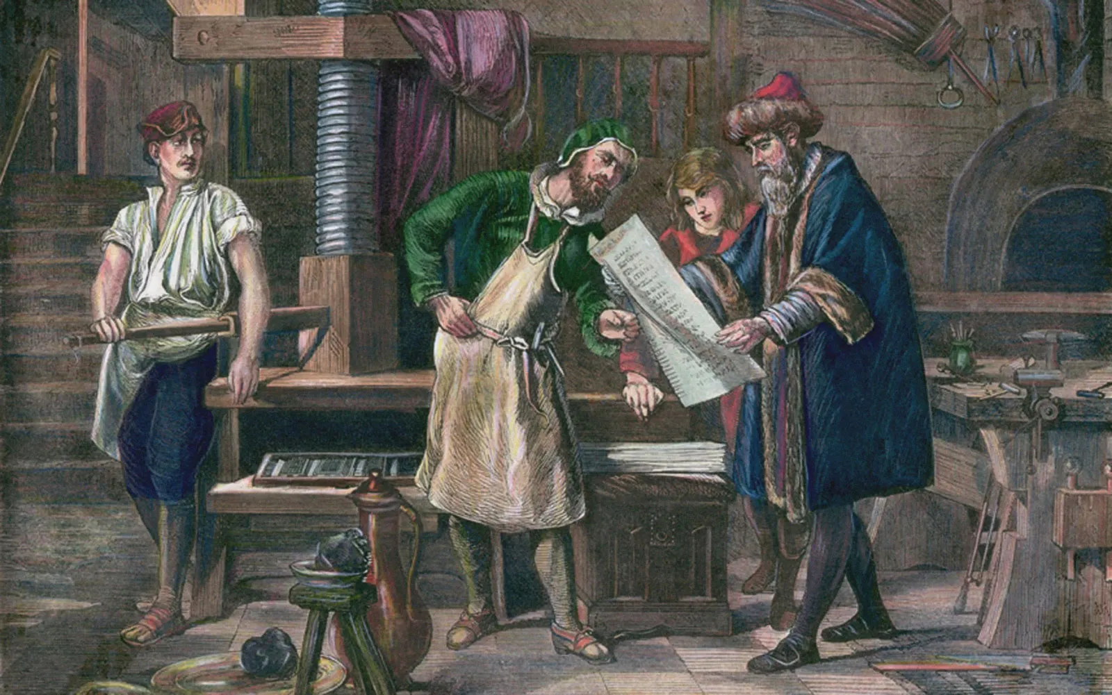 artist visualization workshop proof Johannes Gutenberg sheet